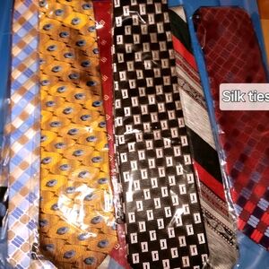 10 Elegant Silk Ties Set - Multicolor